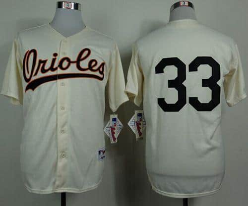 Orioles #33 Eddie Murray Cream 1954 Turn Back The Clock Stitched Jersey
