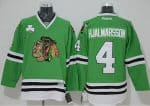 Blackhawks #4 Nikals Hjalmarsson Green Stitched Jersey