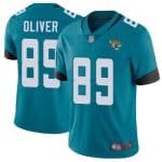 Jacksonville Jaguars #89 Josh Oliver Teal Vapor Untouchable Limited Stitched Jersey