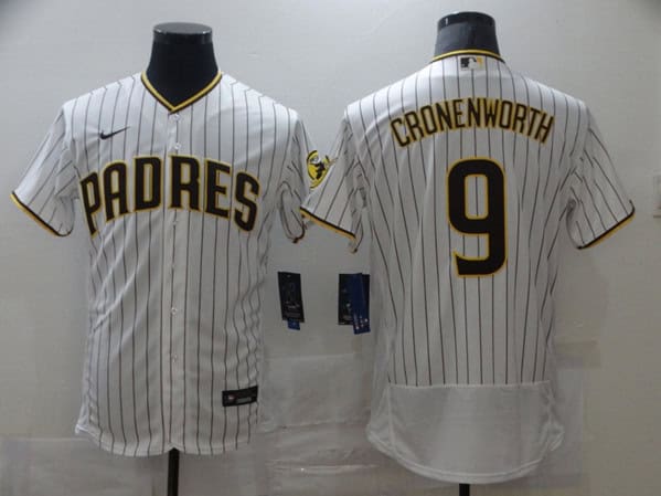 San Diego Padres #9 Jake Cronenworth White Flex Base Stitched Jersey