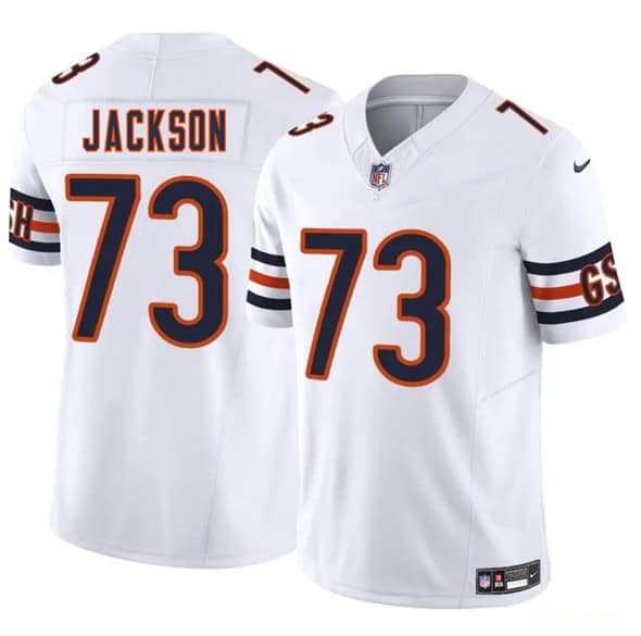 Chicago Bears #73 Jonah Jackson White 2025 F.U.S.E. Vapor Stitched Jersey