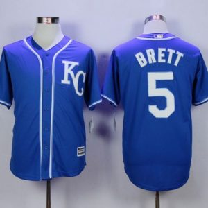 Royals #5 George Brett Blue Alternate 2 New Cool Base Stitched Jersey
