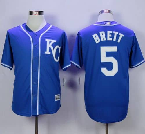 Royals #5 George Brett Blue Alternate 2 New Cool Base Stitched Jersey