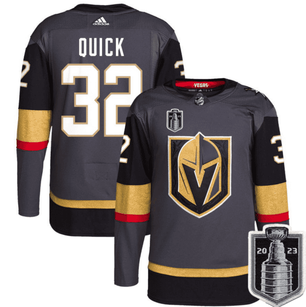 Vegas Golden Knights #32 Jonathan Quick Gray 2023 Stanley Cup Final Stitched Jersey