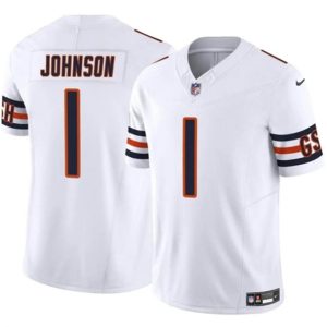 Chicago Bears #1 Jaylon Johnson White 2024 F.U.S.E. Vapor Stitched Jersey