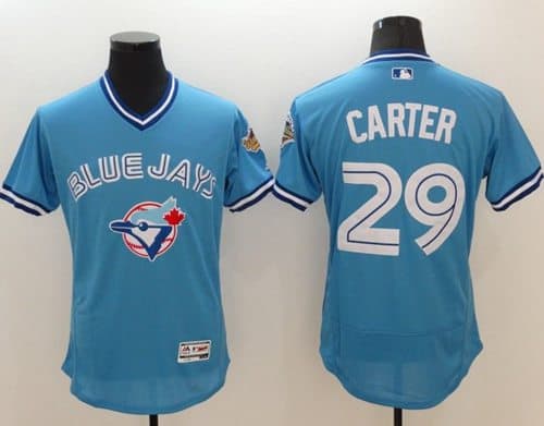 Blue Jays #29 Joe Carter Light Blue Flexbase Authentic Collection Cooperstown Stitched Jersey