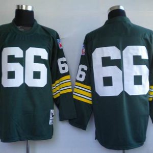 Mitchell Ness Packers #66 Ray Nitschke Green Stitched Throwback Jersey