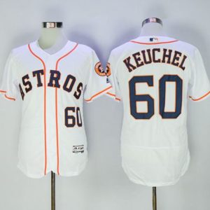 Astros #60 Dallas Keuchel White Flexbase Authentic Collection Stitched Jersey