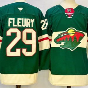 Minnesota Wild #29 Marc-Andre Fleury Green 2024-25 Home Stitched Jersey