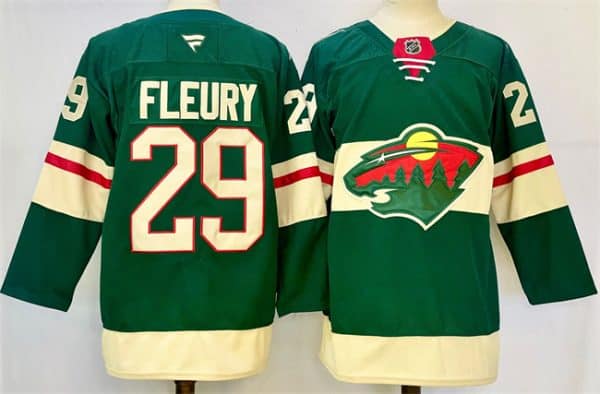 Minnesota Wild #29 Marc-Andre Fleury Green 2024-25 Home Stitched Jersey