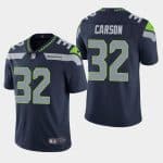 Seahawks #32 Chris Carson Navy Vapor Untouchable Limited Stitched Jersey