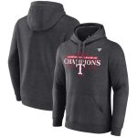 Texas Rangers 2023 Heather Charcoal Champions Locker Room Pullover Hoodie