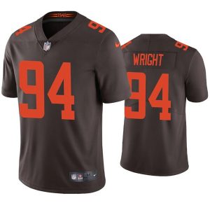 Cleveland Browns #94 Alex Wright Brown Vapor Untouchable Limited Stitched Jersey