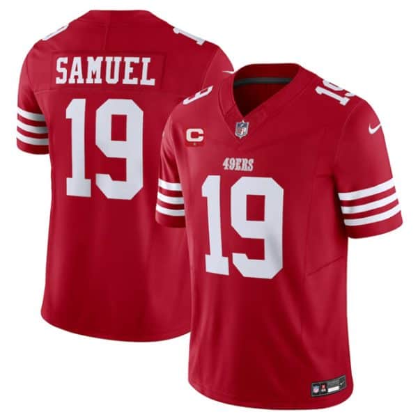 San Francisco 49ers #19 Deebo Samuel Red 2023 F.U.S.E. With 1-Star C Patch Vapor Untouchable Limited Stitched Jersey