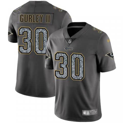 Los Angeles Rams #30 Todd Gurley II 2019 Gray Fashion Static Limited Stitched Jersey