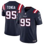 New England Patriots #95 Khyiris Tonga Navy 2025 F.U.S.E. Vapor Limited Stitched Jersey