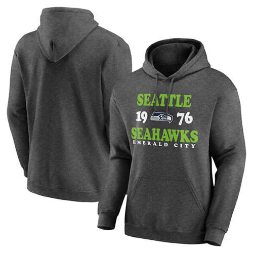 Seattle Seahawks Heathered Charcoal Fierce Competitor Pullover Hoodie
