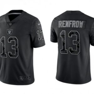 Las Vegas Raiders #13 Hunter Renfrow Black Reflective Limited Stitched Football Jersey
