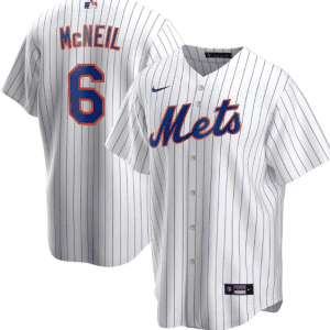 New York Mets White #6 Jeff McNeil Cool Base Stitched Jersey