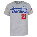 Santurce Cangrejeros #21 Grey Stitched Jersey
