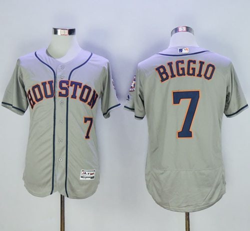 Astros #7 Craig Biggio Grey Flexbase Authentic Collection Stitched Jersey