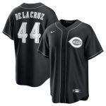 Cincinnati Reds #44 Elly De La Cruz Black Lights Out Limited Stitched Jersey