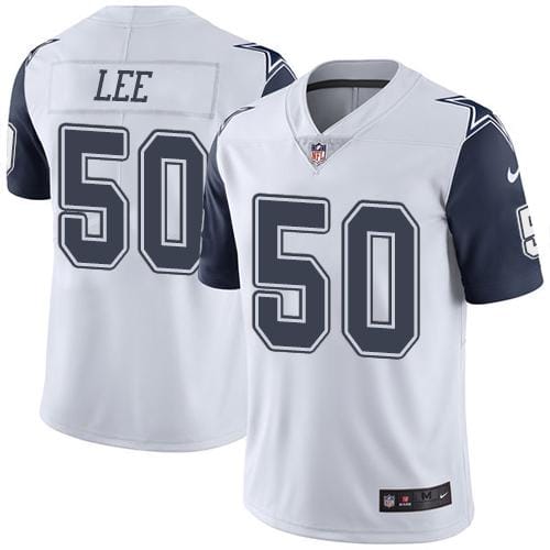 Cowboys #50 Sean Lee White Stitched Limited Rush Nike Jersey