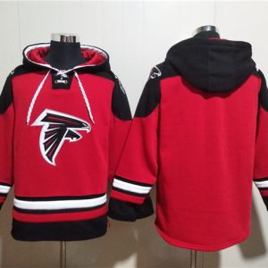 Atlanta Falcons Blank Red Ageless Must-Have Lace-Up Pullover Hoodie