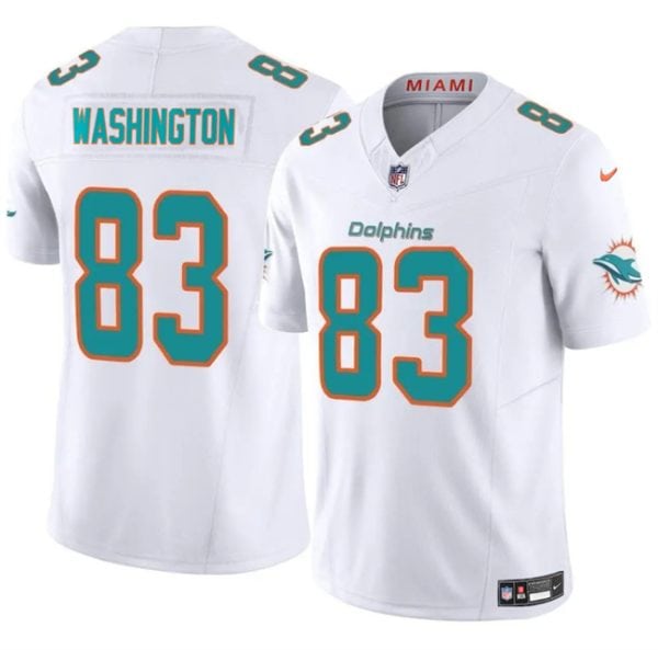 Miami Dolphins #83 Malik Washington White 2024 F.U.S.E. Vapor Limited Stitched Jersey