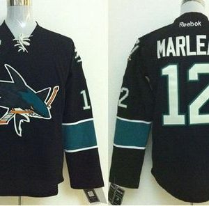 Sharks #12 Patrick Marleau Stitched Black Jersey
