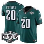 Philadelphia Eagles #20 Brian Dawkins Green 2024 New NFC East Champions F.U.S.E. Vapor Untouchable Limited Stitched Jersey