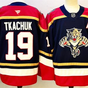 Florida Panthers #19 Matthew Tkachuk Black 2024-25 Home With A Patch Stitched Jersey