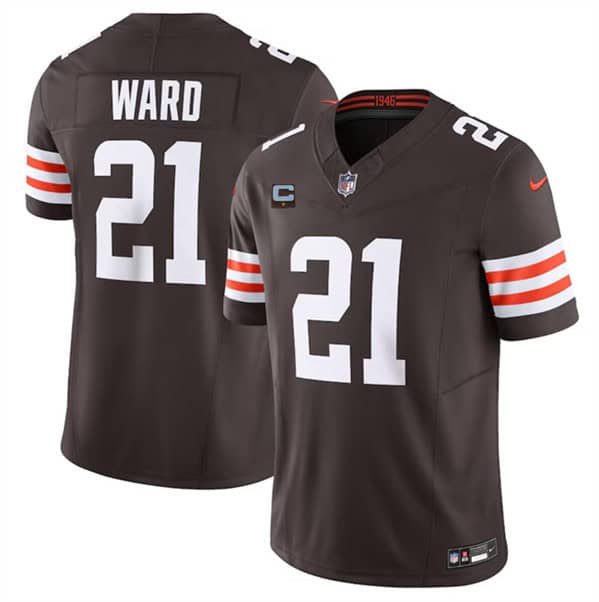 Cleveland Browns #21 Denzel Ward Brown 2024 F.U.S.E. With 1-Star C Patch Vapor Limited Stitched Jersey