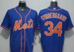 Mets #34 Noah Syndergaard Blue New Cool Base Alternate Home Stitched Jersey