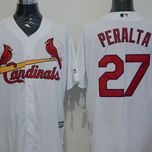 Cardinals #27 Jhonny Peralta White New Cool Base Stitched Jersey