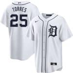 Detroit Tigers #25 Gleyber Torres White Cool Base Stitched Jersey