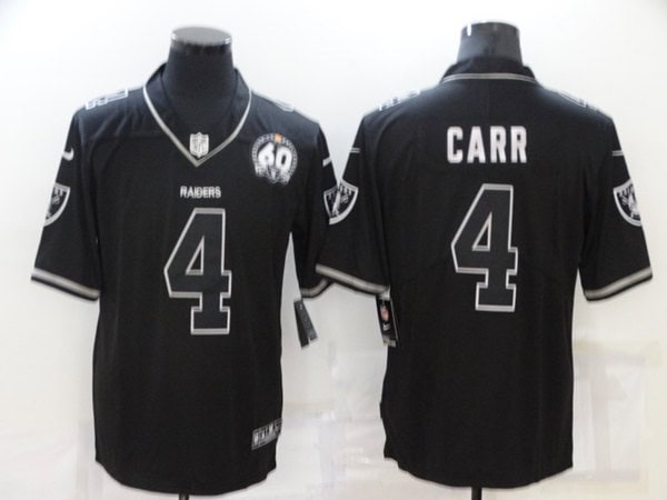 Las Vegas Raiders #4 Derek Carr Black Shadow Vapor Limited Stitched Jersey