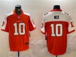 Denver Broncos #10 Bo Nix Orange 2024 F.U.S.E. Throwback Vapor Limited Alternate Stitched Jersey