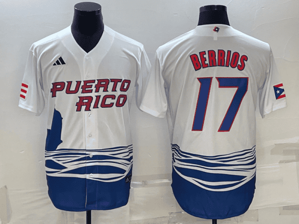 Puerto Rico #17 Jos¨¦ Berr¨ªos 2023 White World Classic Stitched Jersey