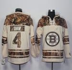 Bruins #4 Bobby Orr Cream Camo Stitched Jersey
