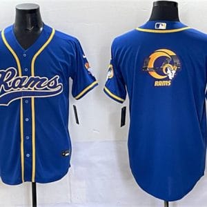 Los Angeles Rams Team Logo Royal Cool Base Stitched Jersey