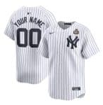 New York Yankees Custom White 2024 World Series Home Limited Stitched Jersey