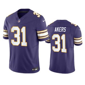 Minnesota Vikings #31 Cam Akers Purple 2023 F.U.S.E. Vapor Throwback Limited Stitched Jersey