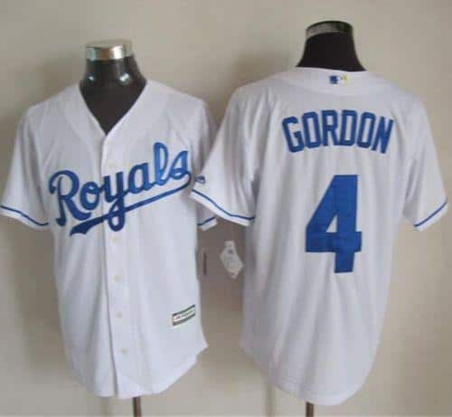 Royals #4 Alex Gordon White New Cool Base Stitched Jersey
