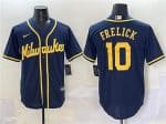 Milwaukee Brewers #10 Sal Frelick Navy Cool Base Stitched Jersey