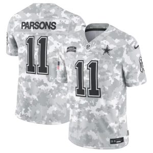 Dallas Cowboys #11 Micah Parsons Arctic Camo 2024 F.U.S.E. Salute To Service Limited Stitched Jersey
