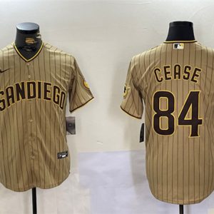 San Diego Padres #84 Dylan Cease Tan Cool Base Stitched Jersey