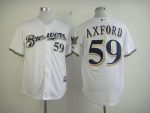 Brewers #59 John Axford White Cool Base Stitched Jersey
