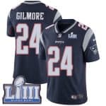 New England Patriots #24 Stephon Gilmore Navy Blue Super Bowl LIII Vapor Untouchable Limited Stitched Jersey