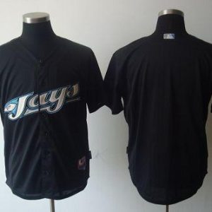 Blue Jays Blank Black Cool Base Stitched Jersey
